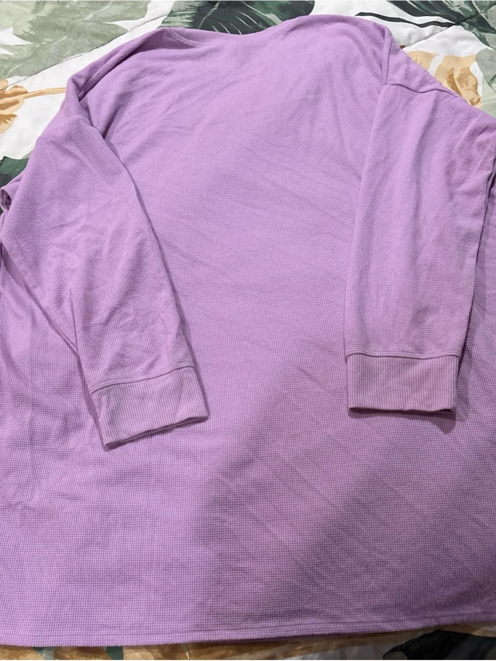 Victoria's Secret Lavender Waffle Knit Long Sleeve Sleep Shirt